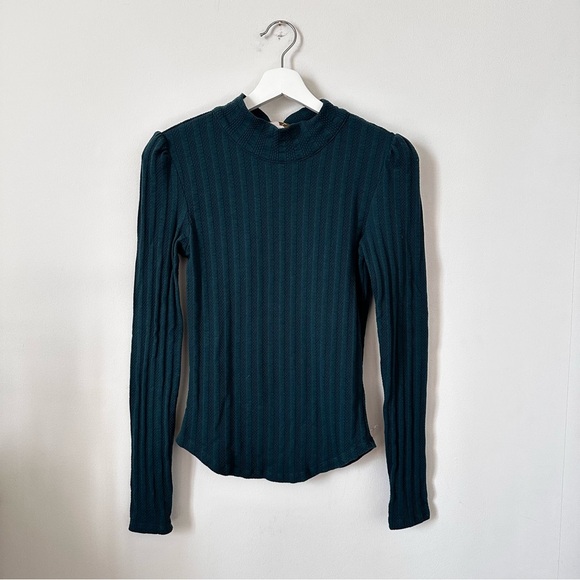 Free People Party In The Back Tie-Back Long Sleeve Top Green Size Small - Picture 4 of 9